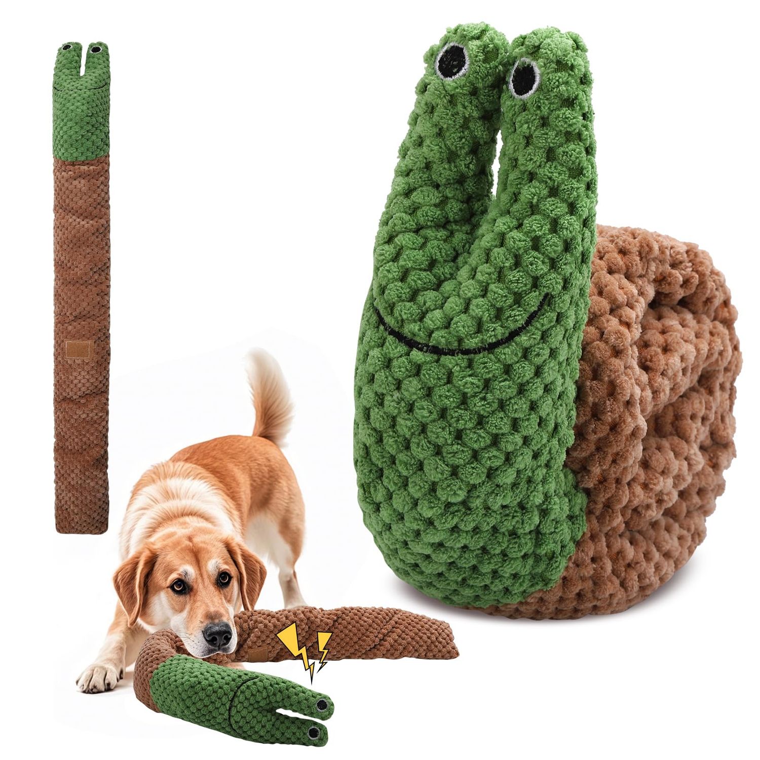 Sniffing Toy Dog, Intelligence Toy, Sniffing Rug, Dog Toy, Intelligence for Dogs, Green Snail Shape, Interactive Plush Toy, Dogs, Birthday Gift