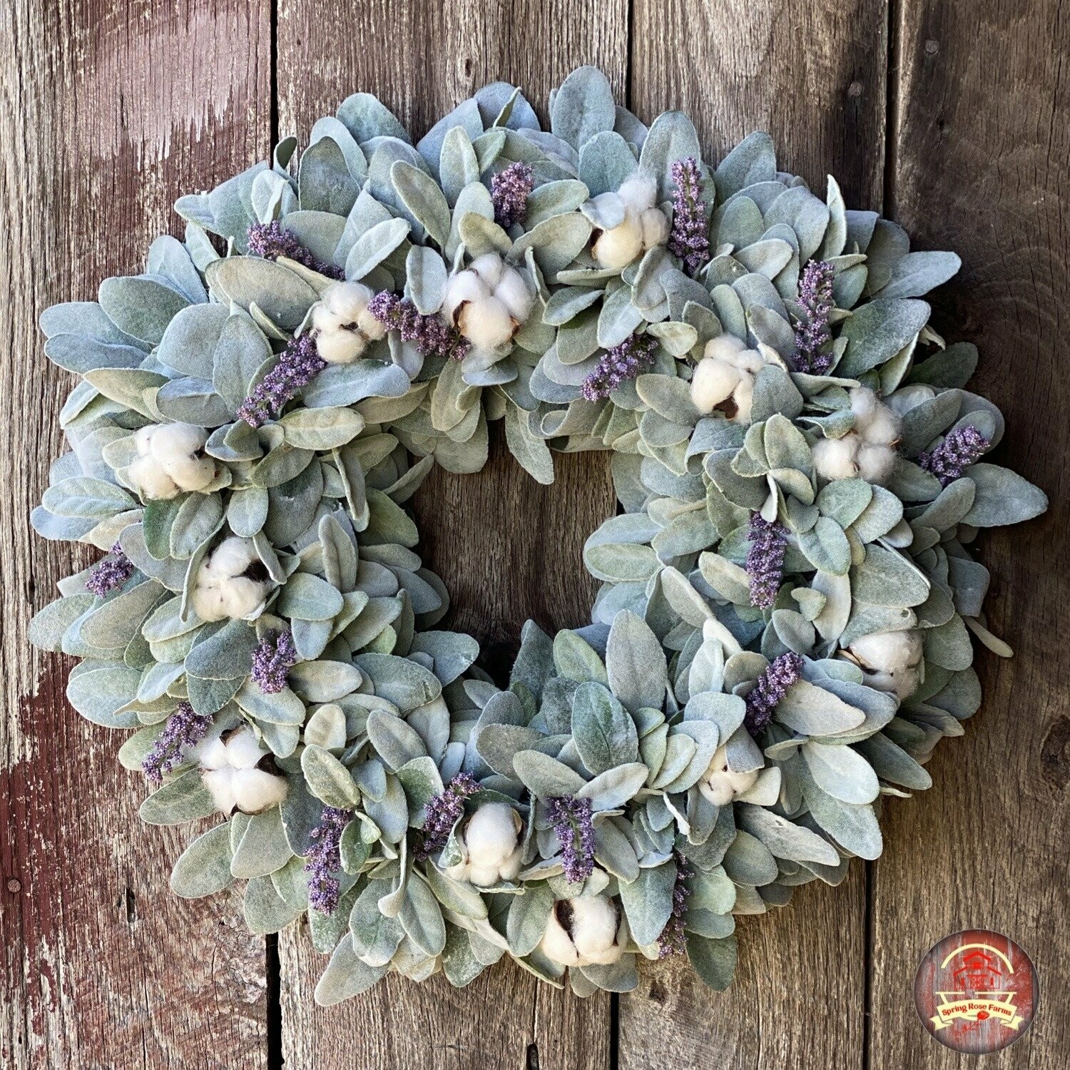 Lambs Ear and Lavender Wreath