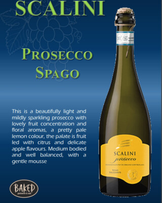 Prosecco Scalini 75 cl. ( Please enjoy responsibly. Over 18's Only)