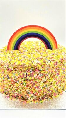 Sprinkles and Rainbow Buttercream Cake