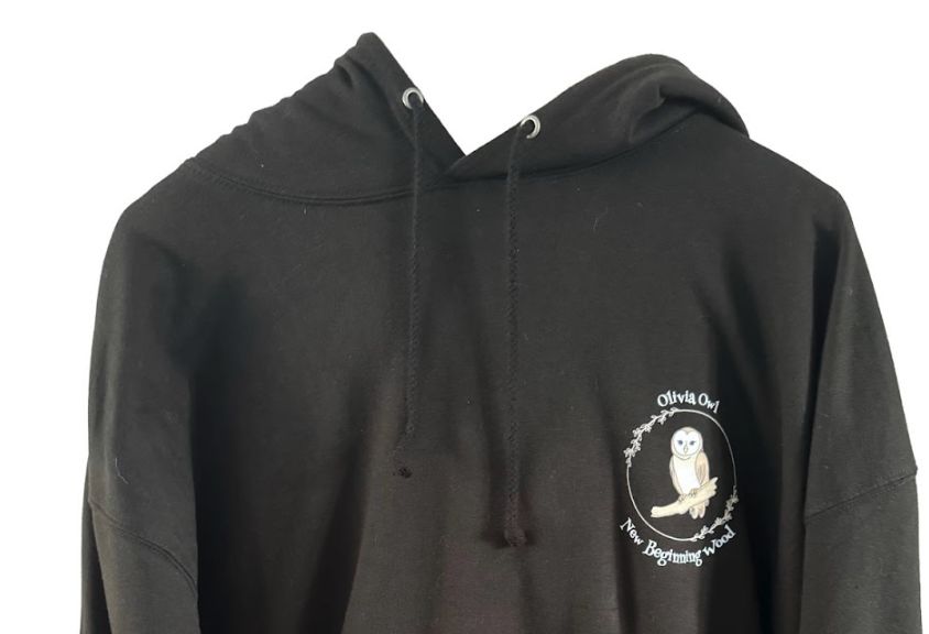 Olivia Owl Hoodie- Kids, Colour: Black, Size: 3-4