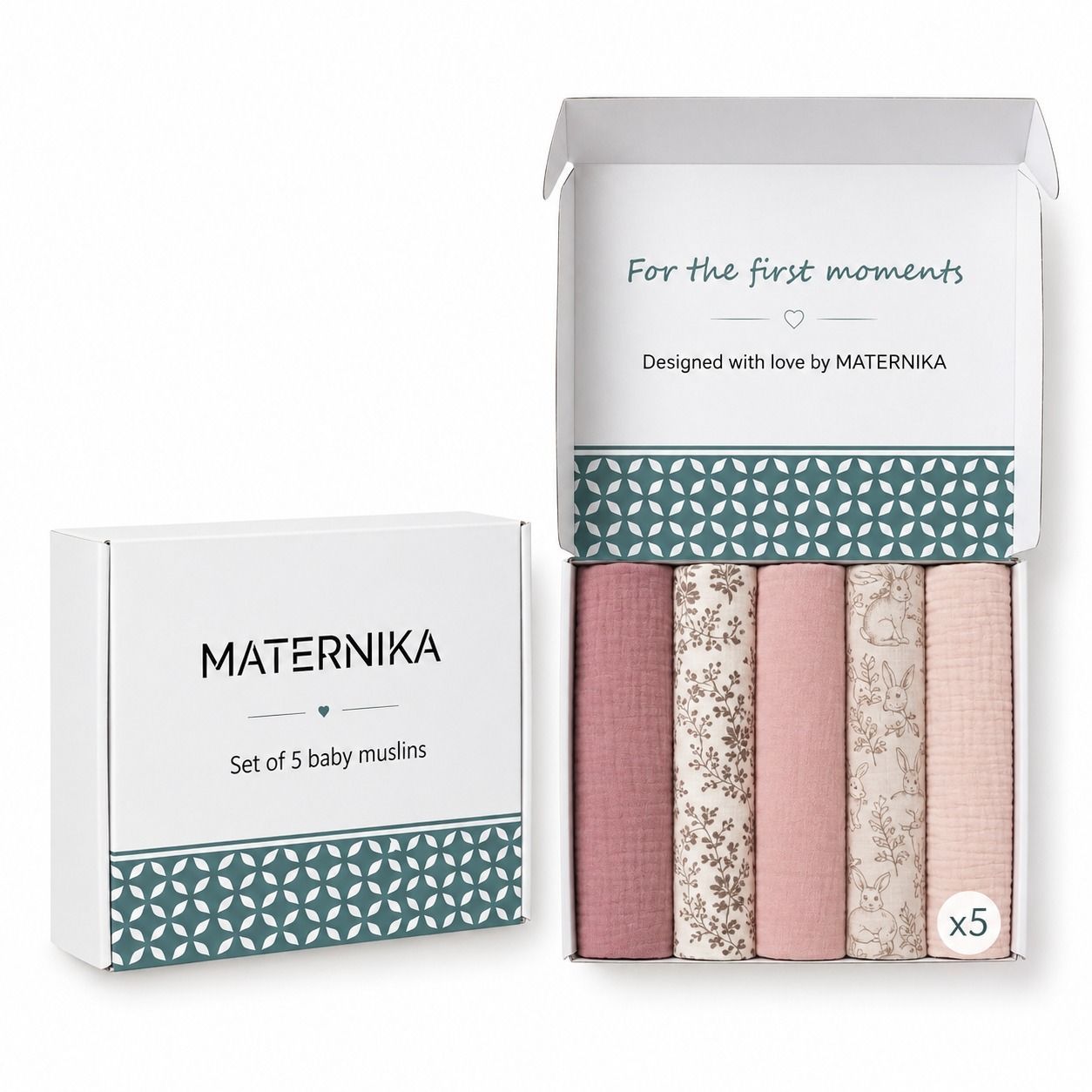Pack muselinas rosa