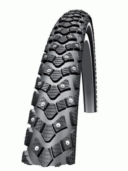 Schwalbe Marathon Winter Plus HS396 Tire, 24 x 1.75 (47-507), 184 Spikes, Black w/Reflective, SmartGuard, Wire bead (Studded)
