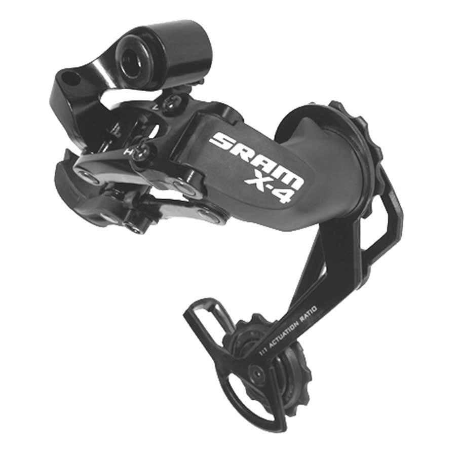 SRAM, X4, Rear derailleur, 9/8/7 sp, Long cage, Black