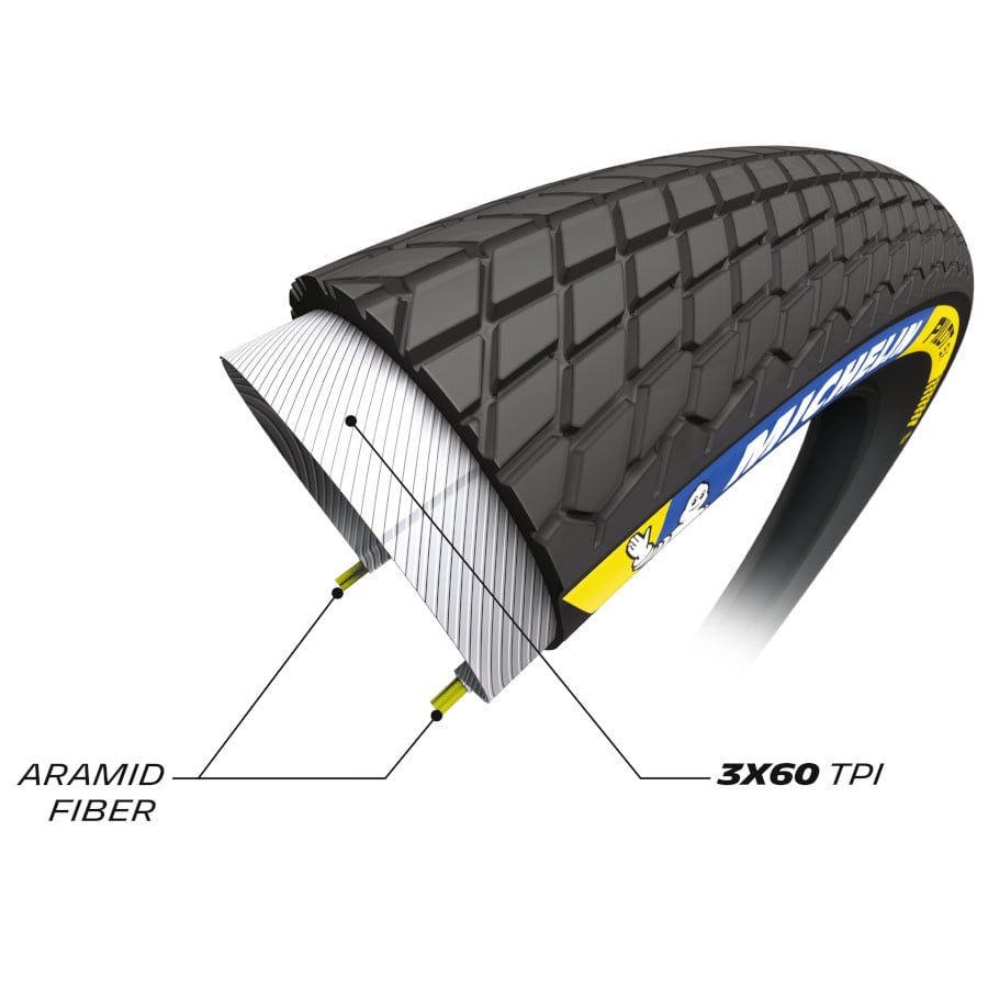 Michelin, Pilot SX, Tire, 20''x1.70, Folding, Tubeless Ready, 60TPI, Black