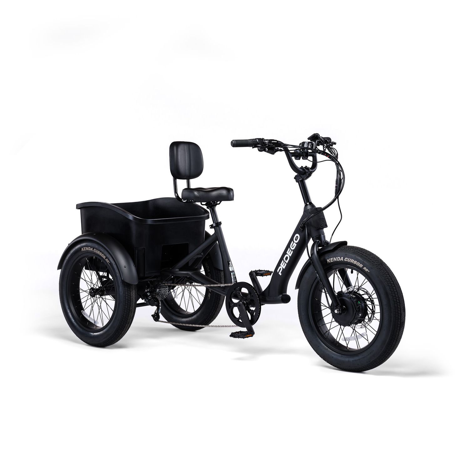 20" Fat Tire Trike - Matte Black  - 17.5 AH Battery
