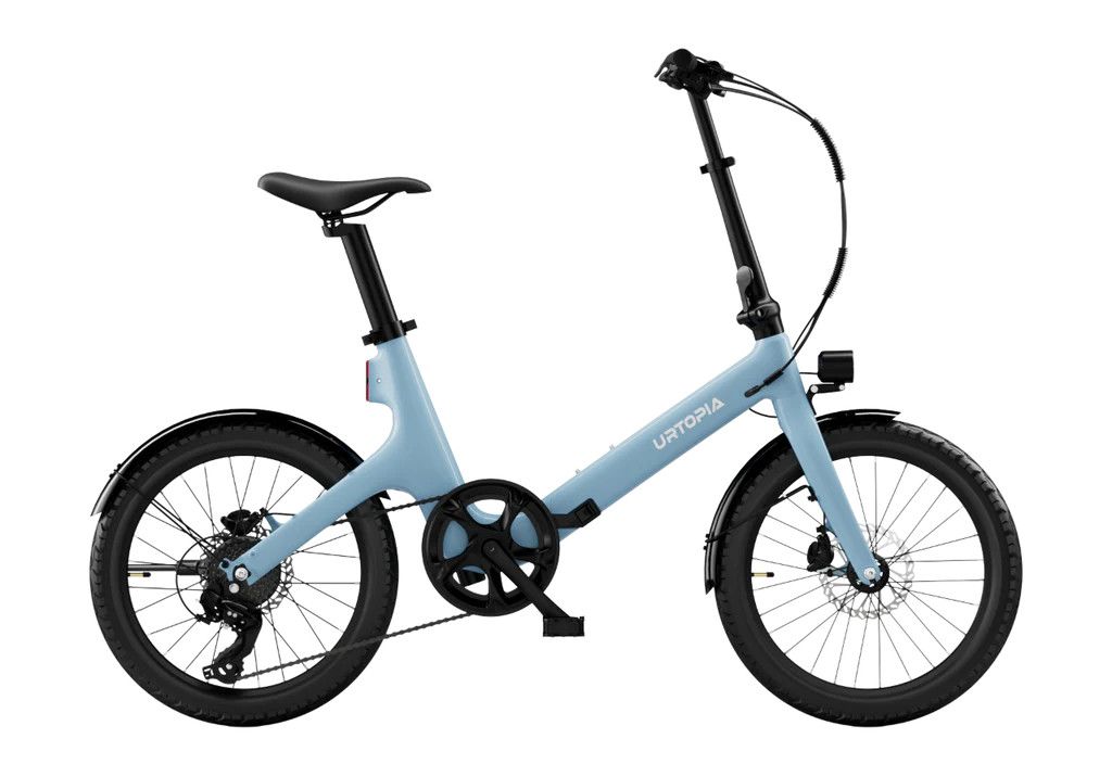 Urtopia Carbon Fold Step-Thru E-Bike, Color: Glacier Blue