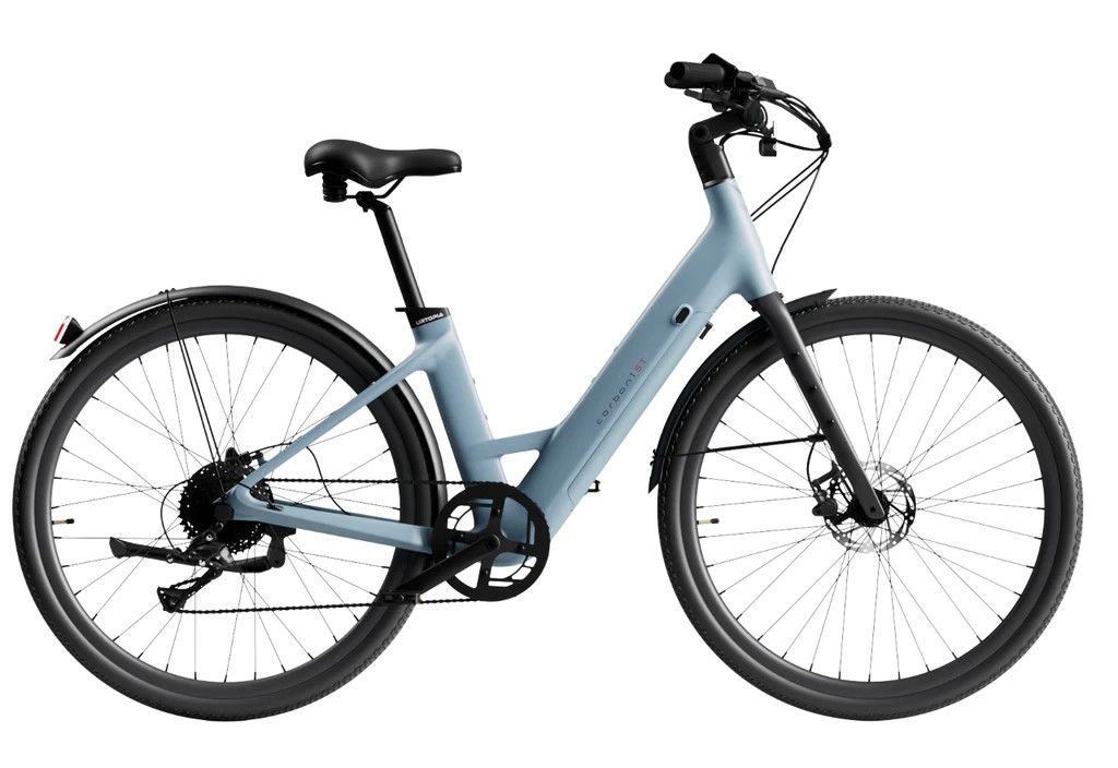 Carbon Classic Step-Thru E-Bike, Color: Glacier Blue