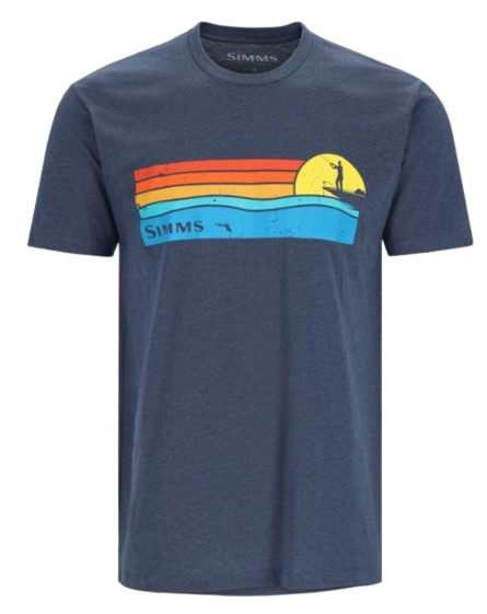 MS SIMMS SUNSET T-SHIRT NAVY HEATHER