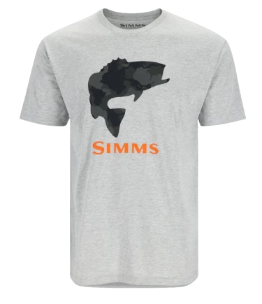 SIMM'S MS BASS FILL T-SHIRT GREY HEATHER