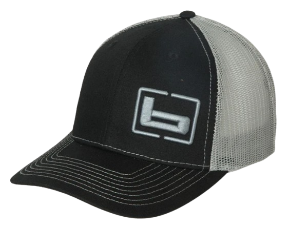 Banded Trucker Cap-Side Logo-Black/Charcoal