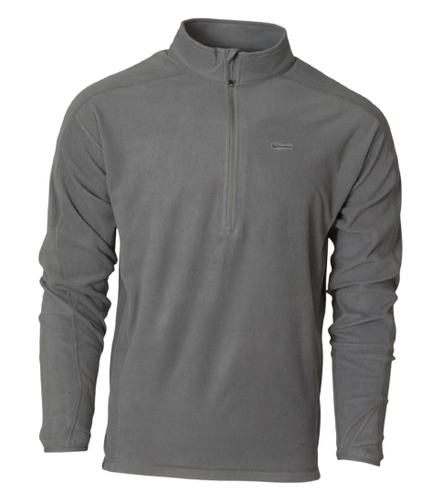 Waffle Fleece 1/4 Zip-Gray