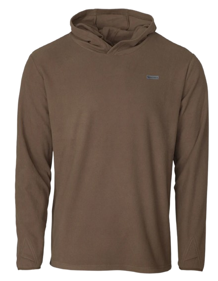 Waffle Fleece Hoodie-Marsh Brown-Large