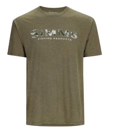 Simm's M's Simms Logo T-Shirt - RC Dark Clover/Military Heather