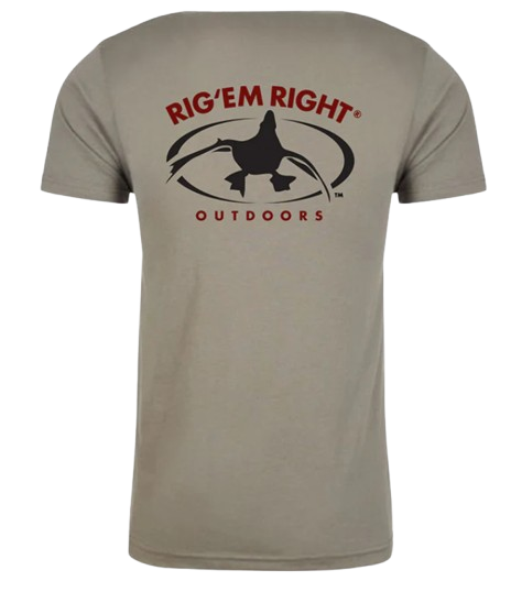 Rig'Em Right Logo Tee - Sage