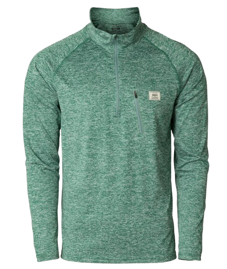 Banded Fastpacking Performance 1/4 Zip-Emerald