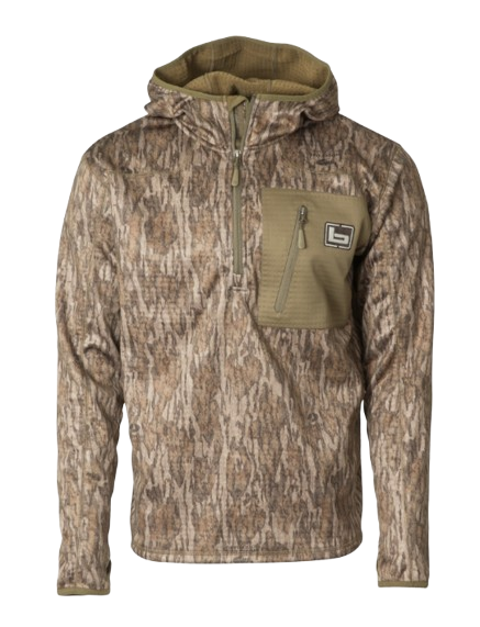 Banded Hooded Mid-Layer Fleece Pullover-Bottomland