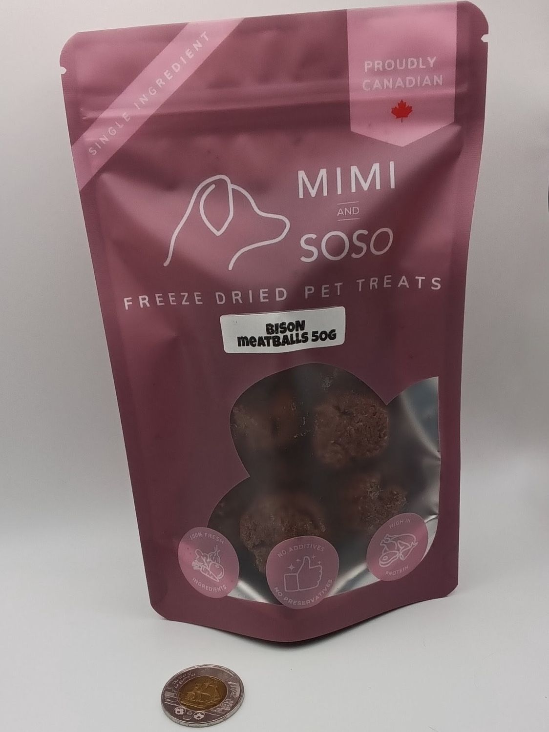 Freeze Dried Mini Bison Meatballs
