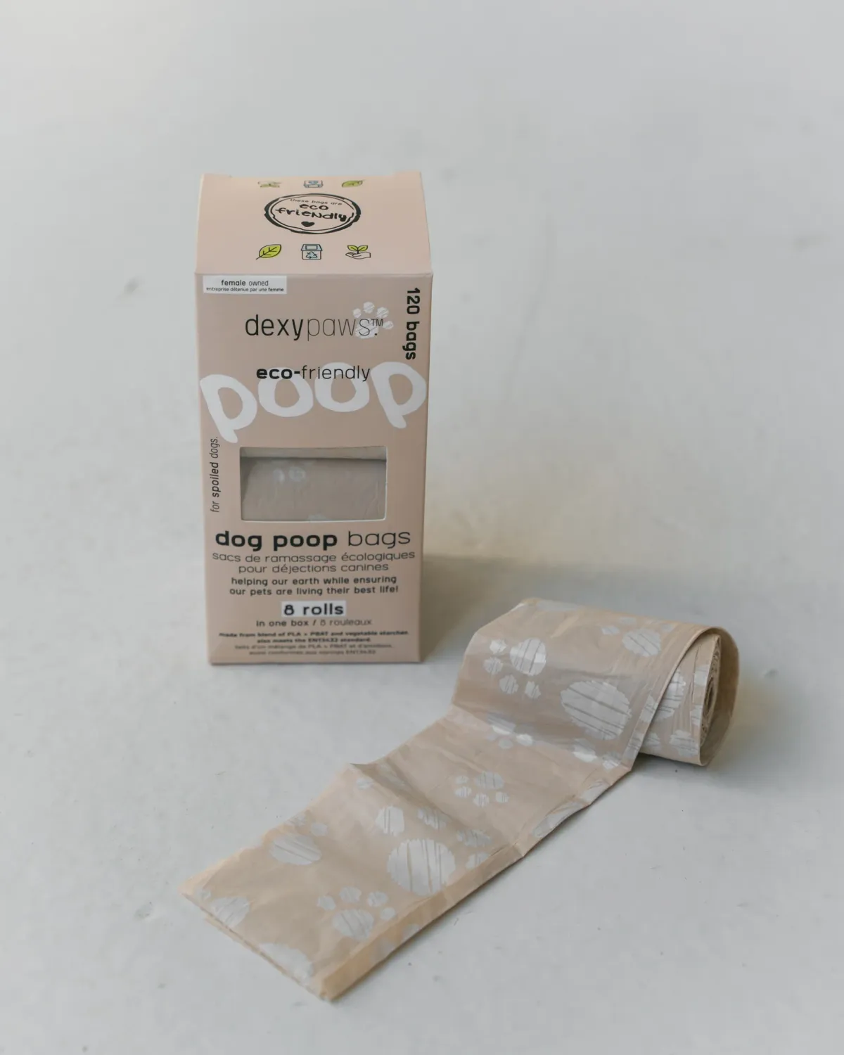 poop bags, Colour: beige