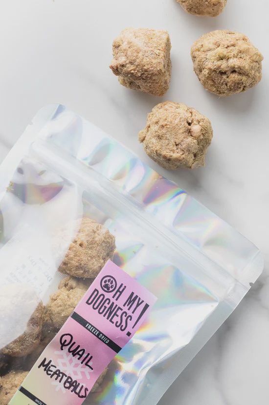 Freeze Dried Quail Meatballs