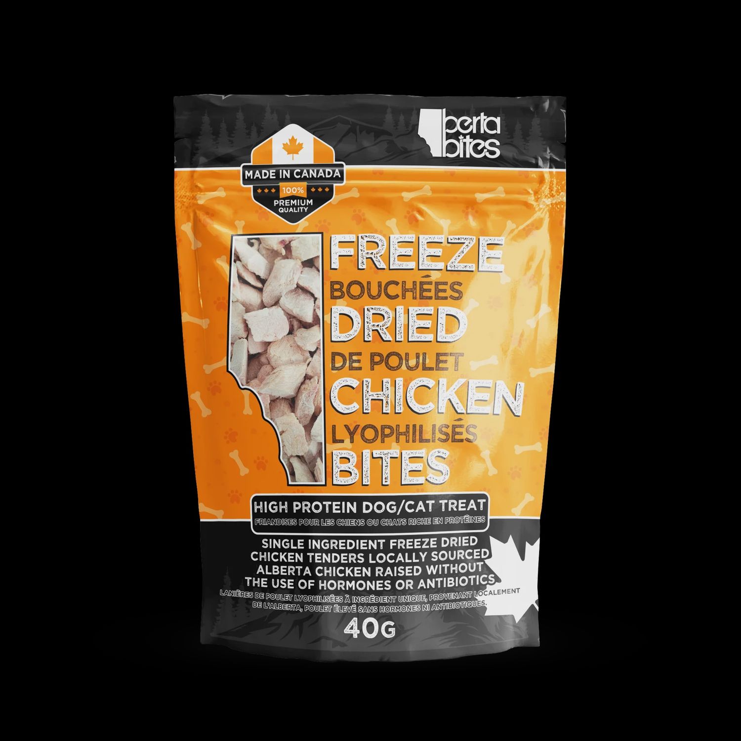 Freeze Dried Chicken Bites, weight: 40g