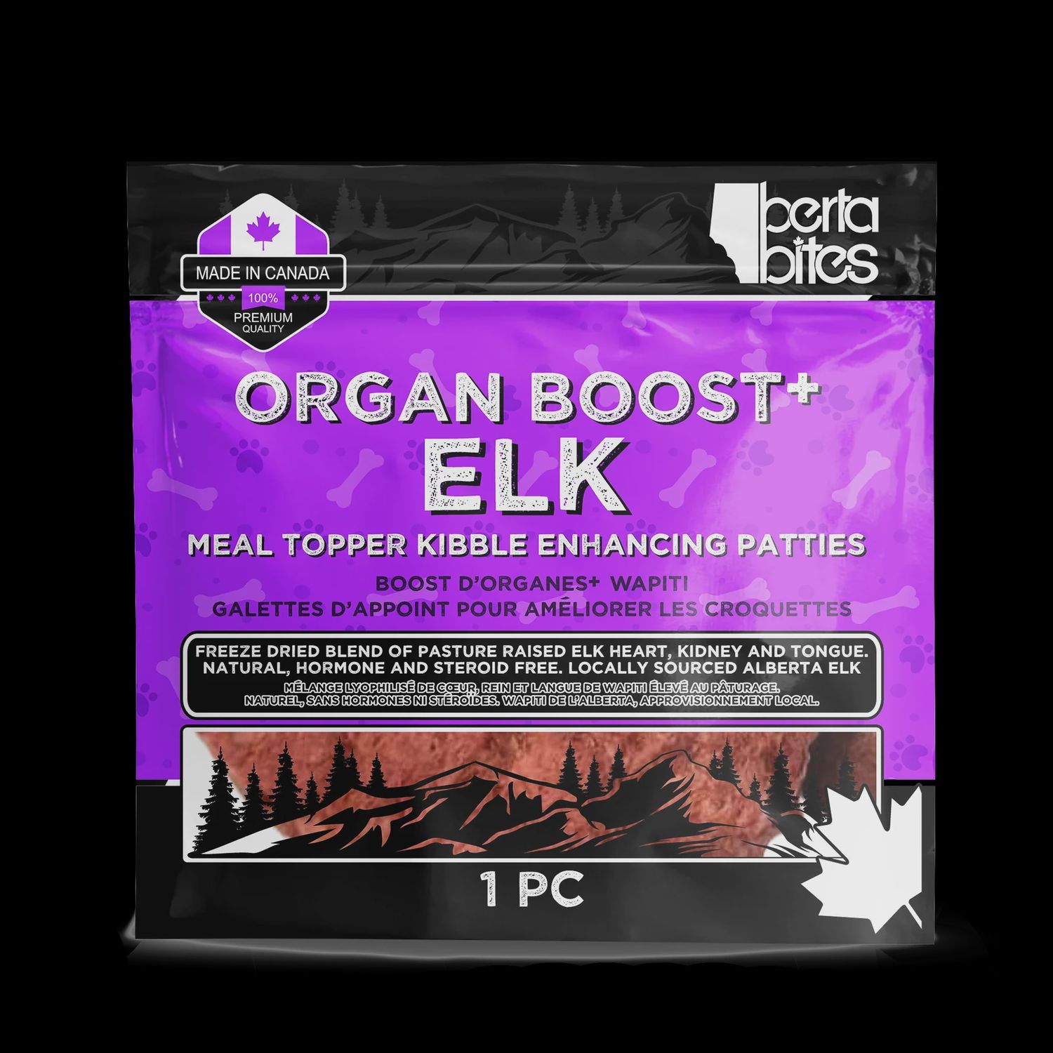 Organ Boost+ Elk Meal Topper Patties, pack: 1