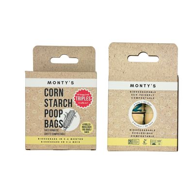 45 Bag Bulk Compostable Dog Poop Refill Rolls (180 Bags)