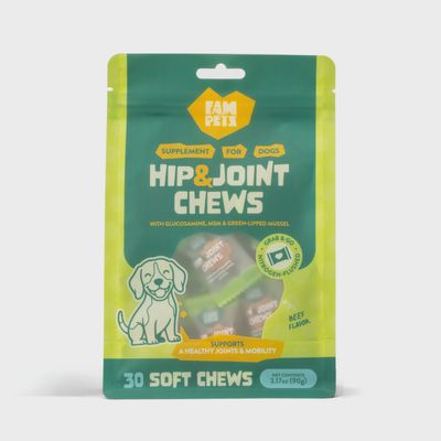 Hip &amp; Joint Soft Chews for Dogs - Glucosamine, MSM, Chrondroitin