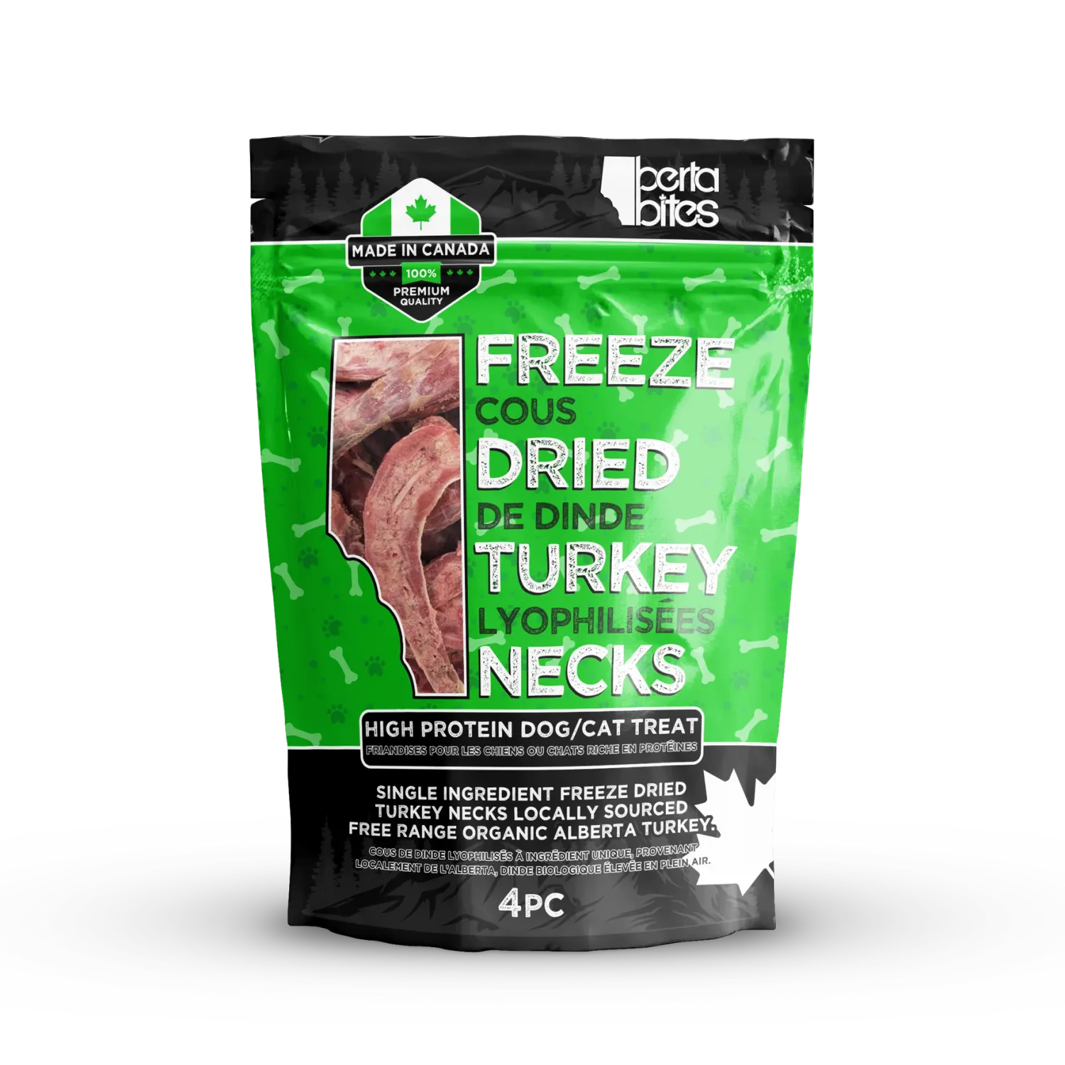 Freeze Dried Turkey Necks, pieces: four