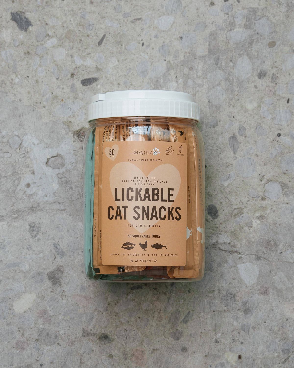 50pk Cat Lickable Treats - Canister