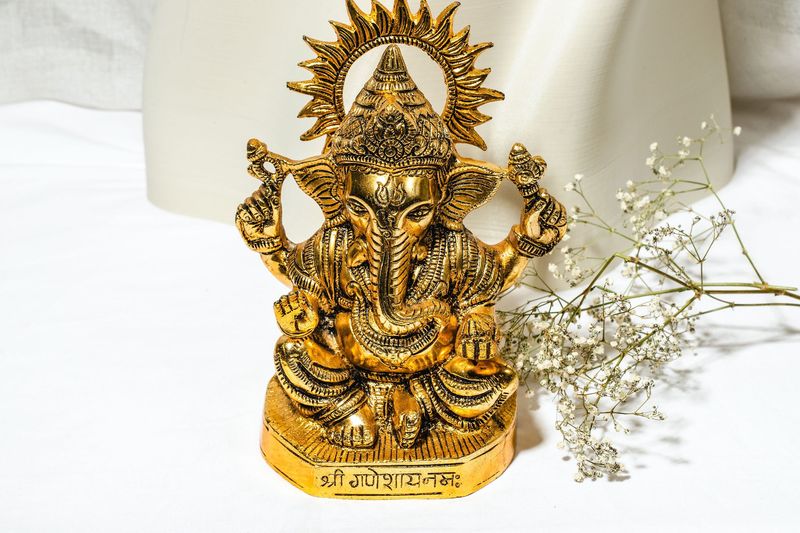 Gold Ganesha Statue