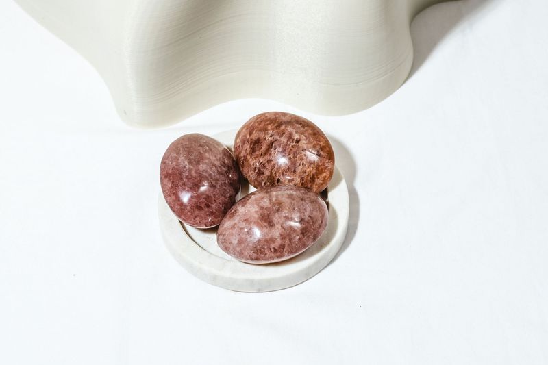 Strawberry Quartz Palm Stone