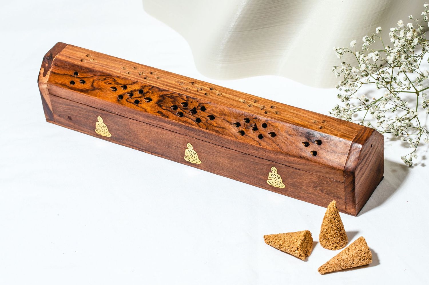 Wooden Incense Box, Colour: Buddha