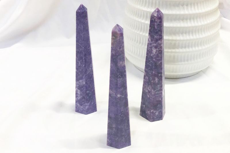 Large Lepidolite Tower