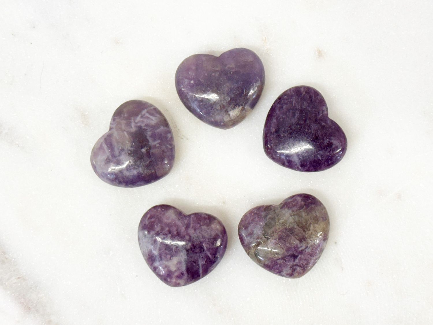 Lepidolite Heart