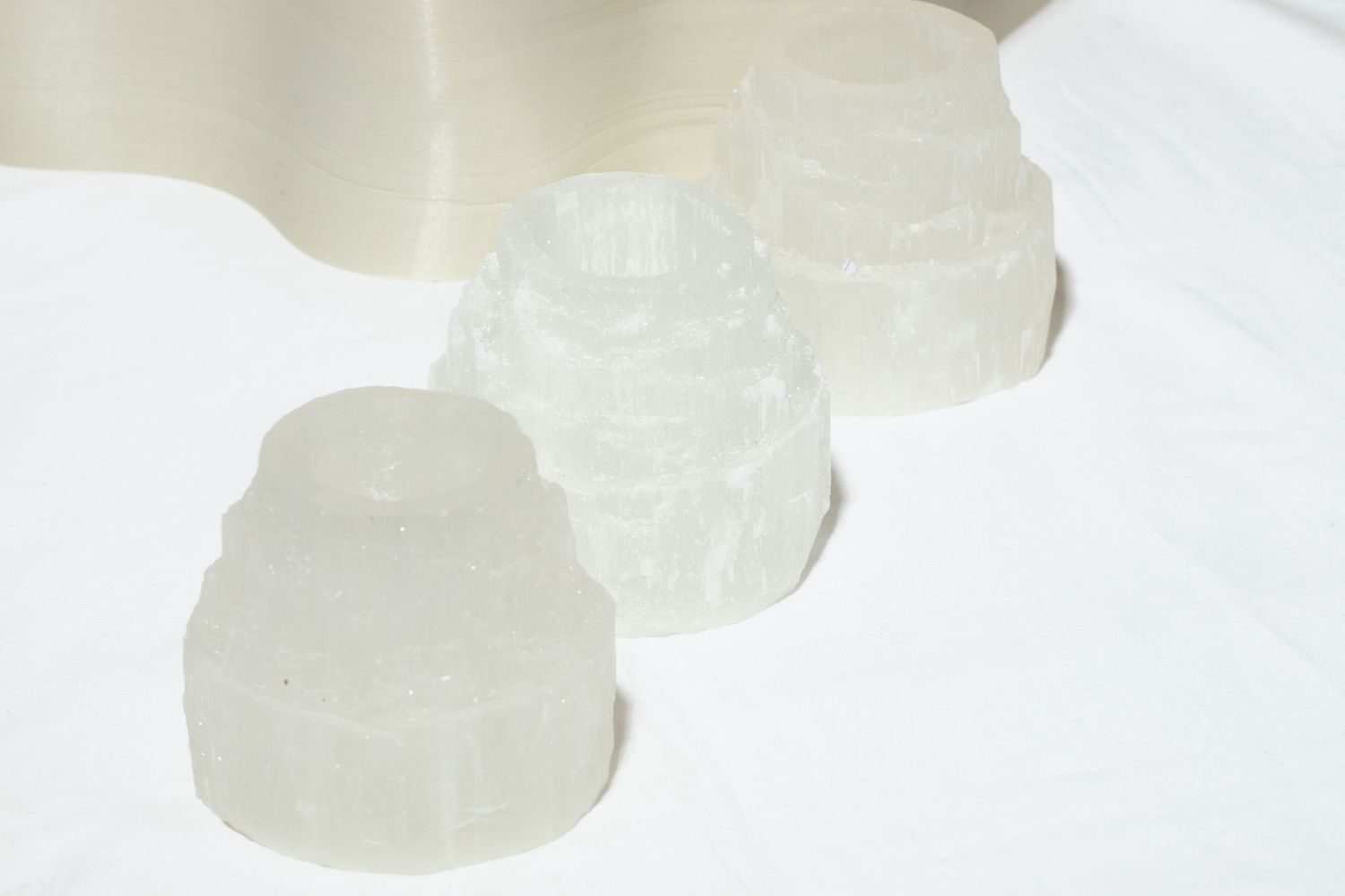 Selenite Candle Holders