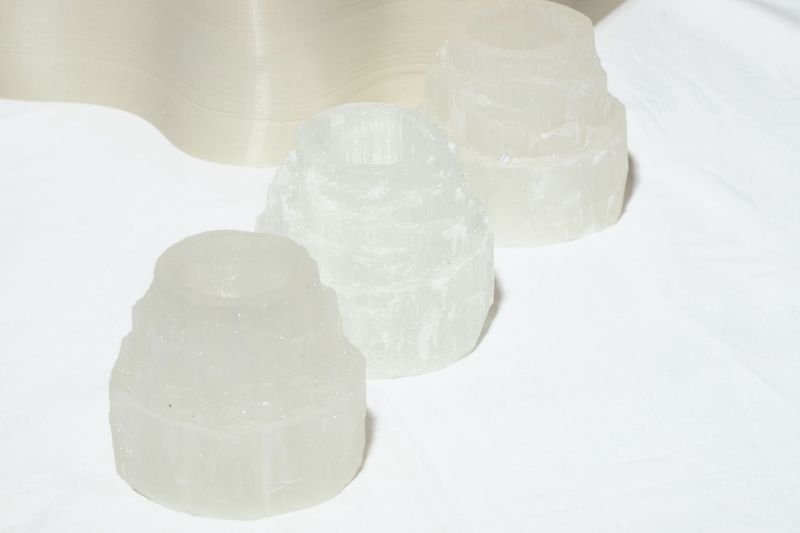 Selenite Candle Holders