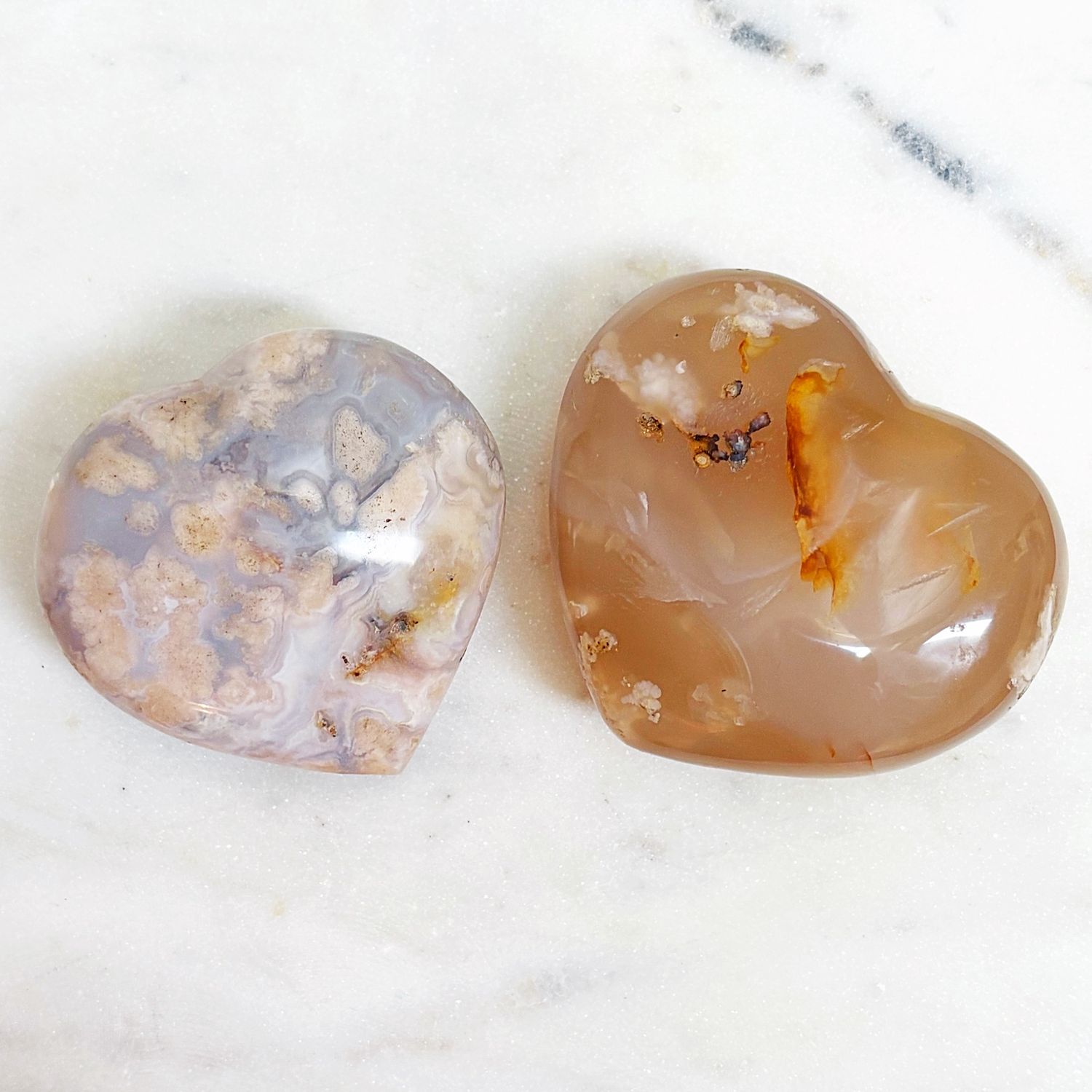 Sakura Agate Heart