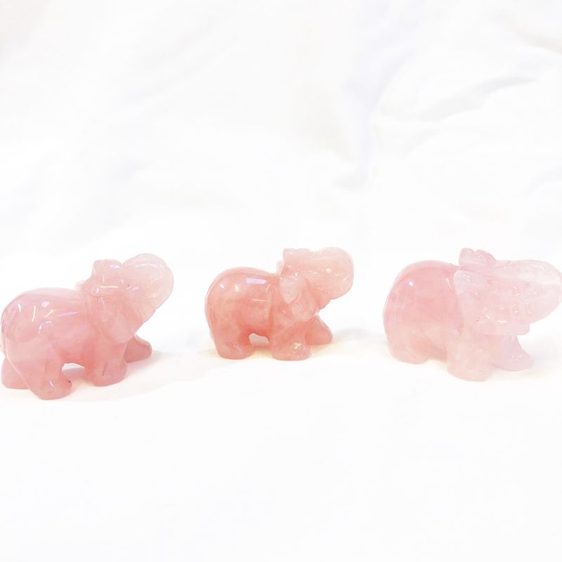 Rose Quartz Elephant