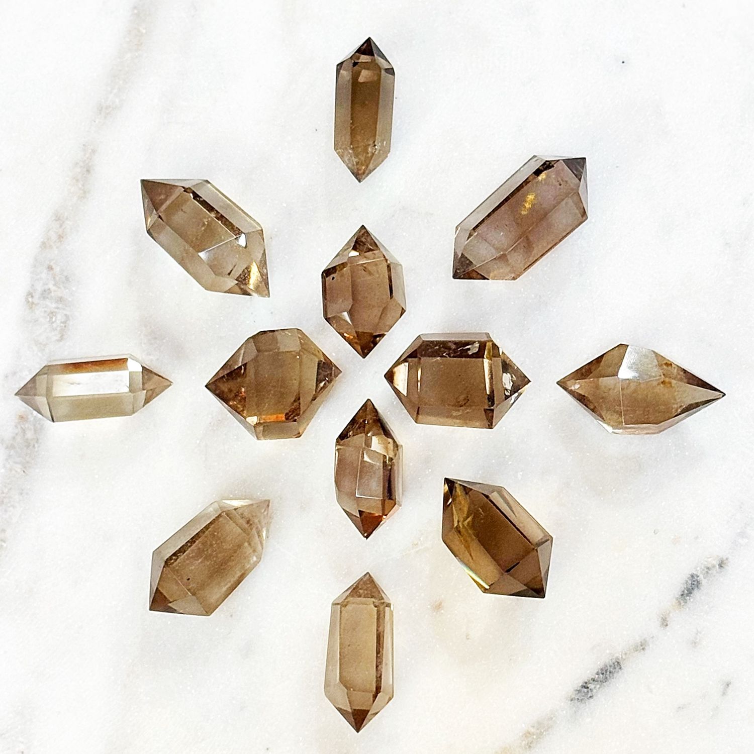 Smoky Quartz Double Terminated Points