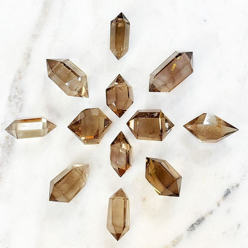 Smoky Quartz Double Terminated Points