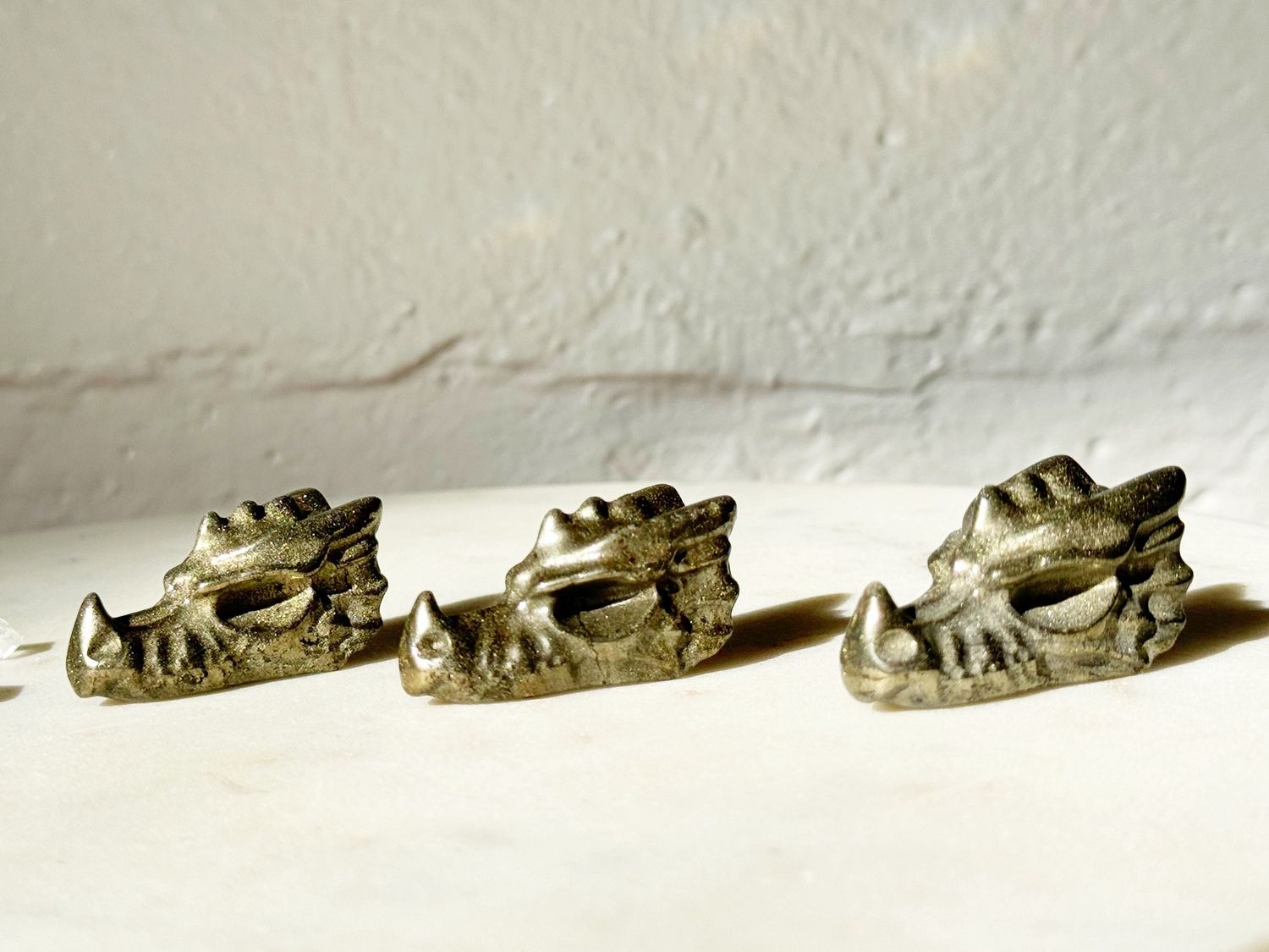 Mini Dragon Skulls, Stone Choice: Pyrite