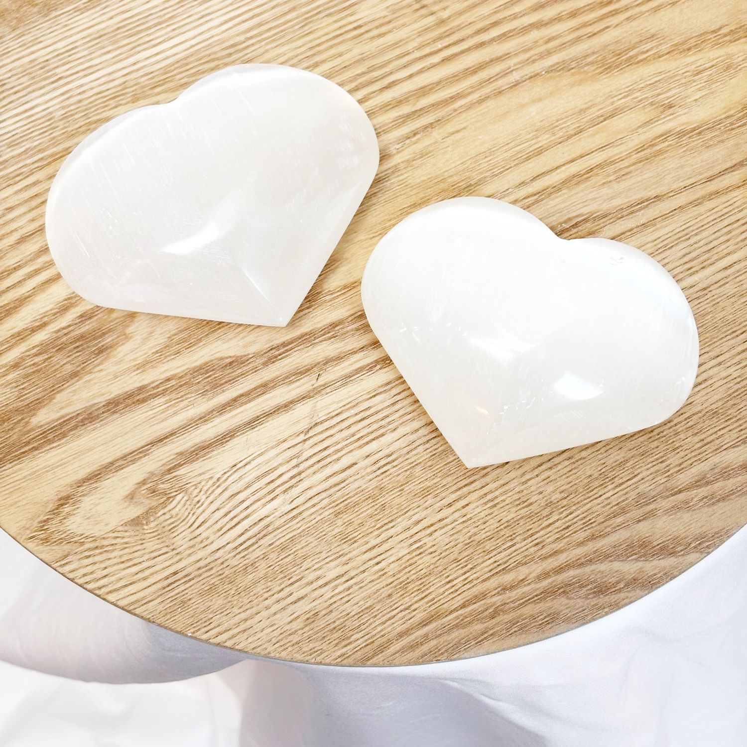 Selenite Hearts