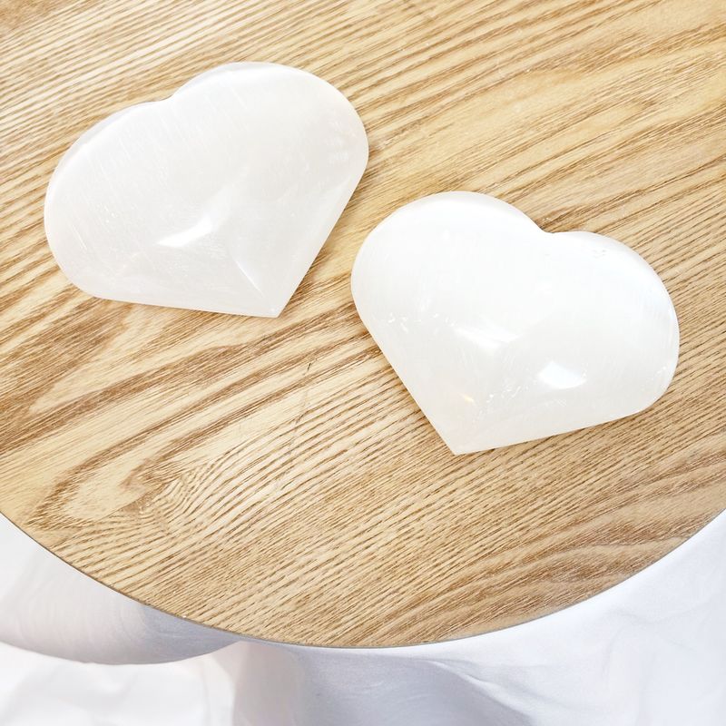 Selenite Hearts