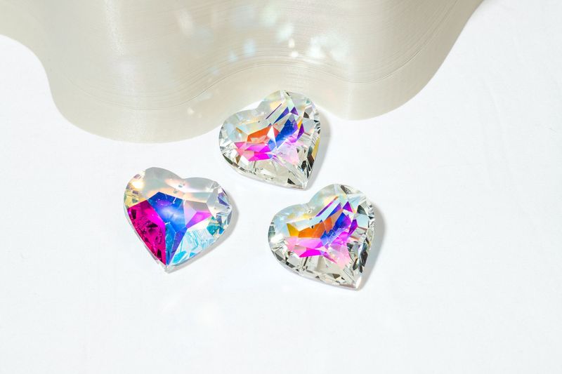 Glass Rainbow Aura Heart
