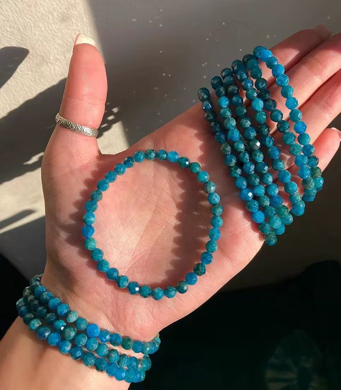 Blue Apatite Faceted Bracelet