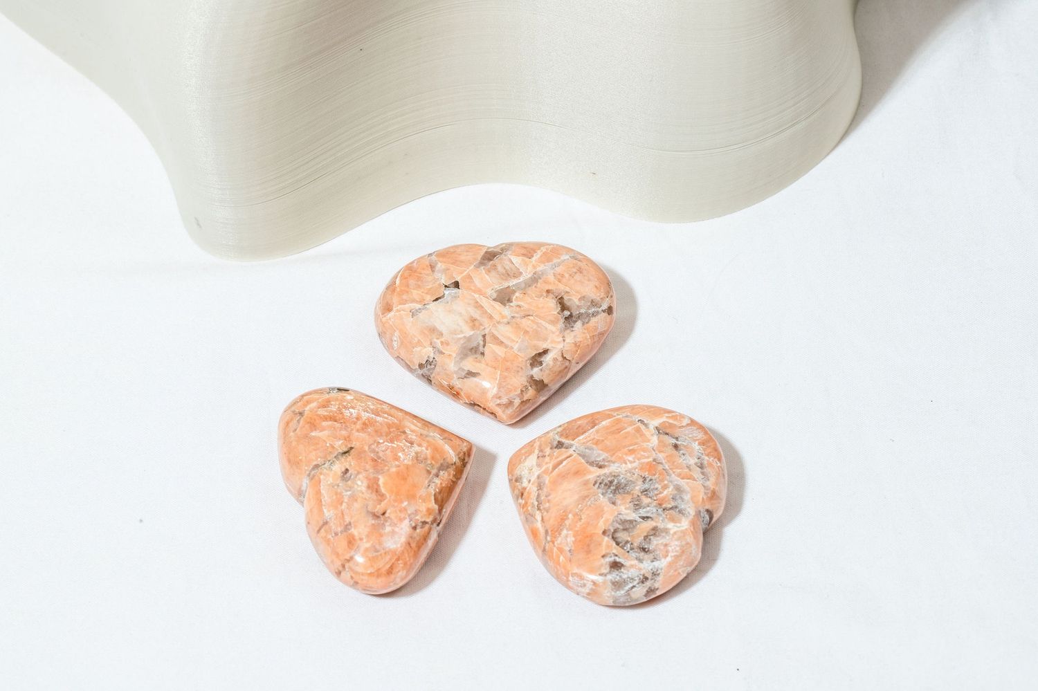 Peach Moonstone Heart