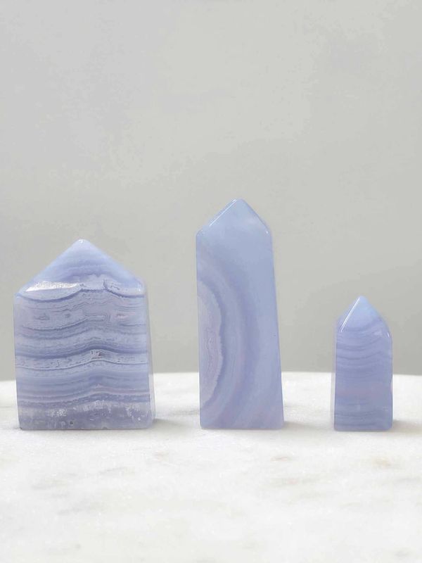 Blue Lace Agate Tower