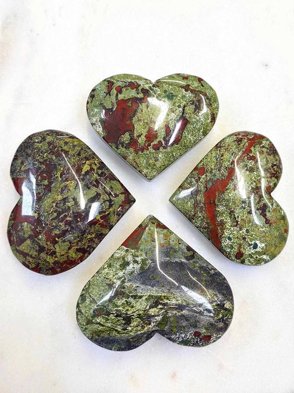 Dragons Blood Jasper Large Heart