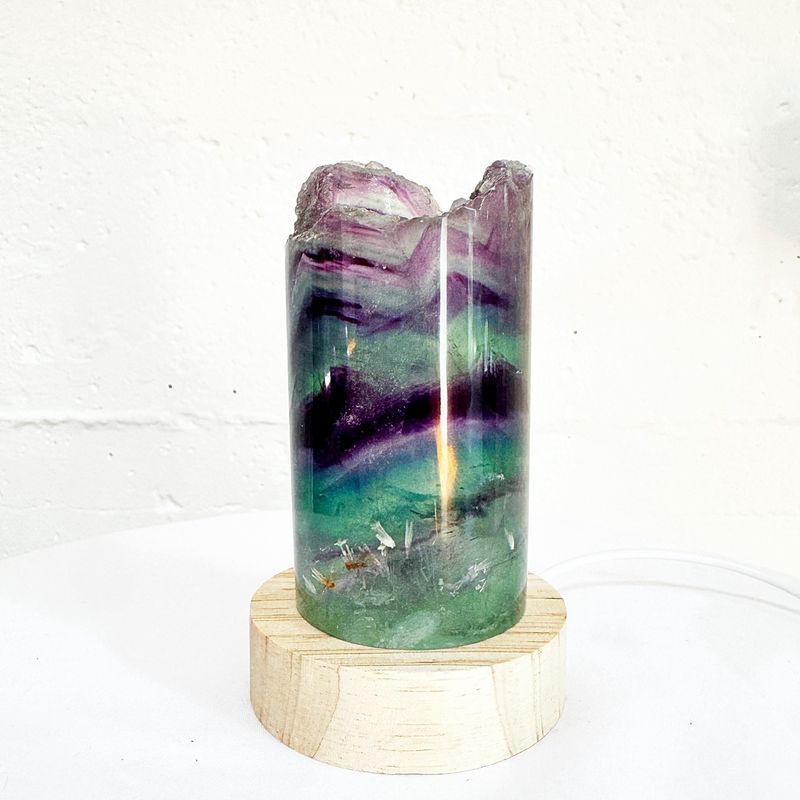 Rainbow Fluorite Lamp